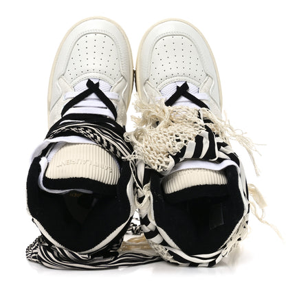 Saint Laurent Calfskin Smith High Top Sneakers 36.5 White Black 2 of 9