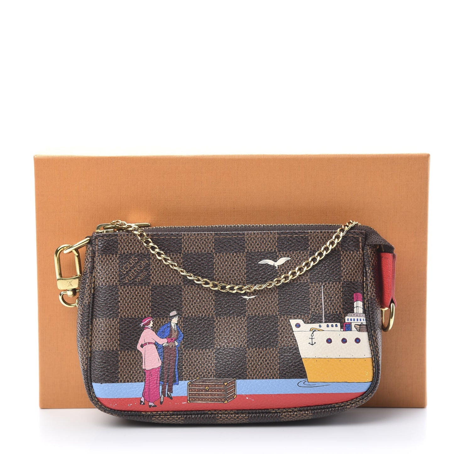 Damier Ebene 2016 Christmas Animation Mini Pochette Accessories