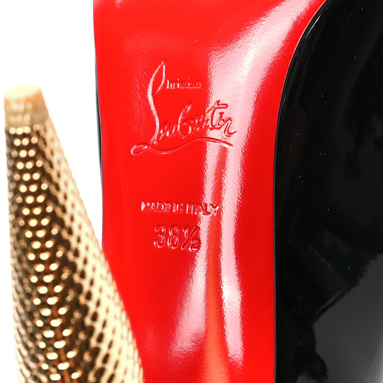 Christian Louboutin Patent Lipchick 100 Pumps 38.5 Black 6 of 7