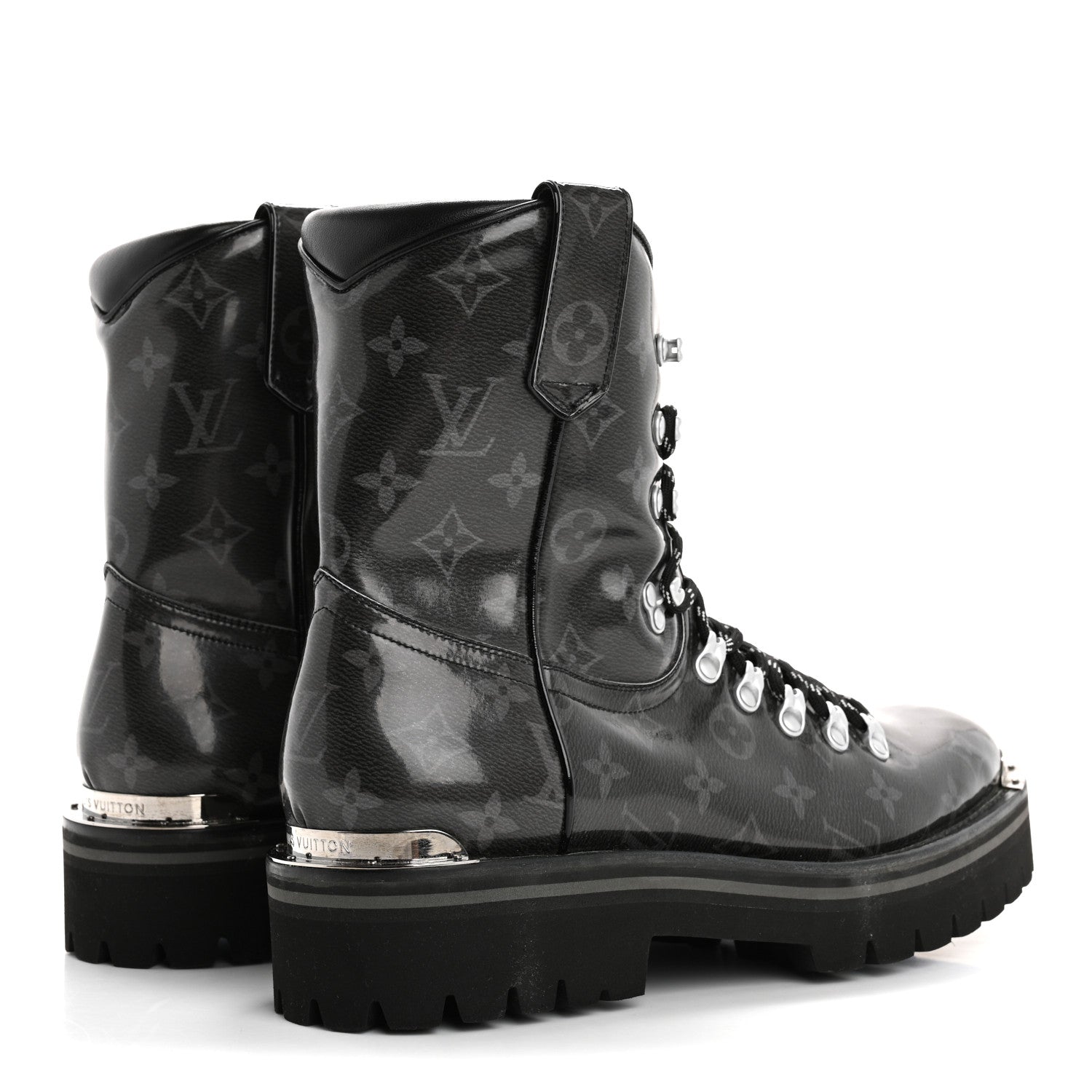 Louis Vuitton Monogram Eclipse Glaze Mens Outland Ankle Boots 9 5 of 15
