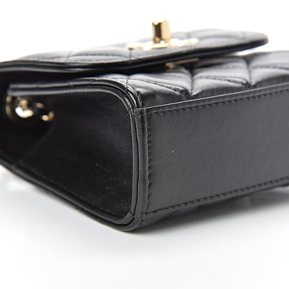 Chanel Lambskin Quilted Mini Trendy CC Chain Wallet Black 8 of 11