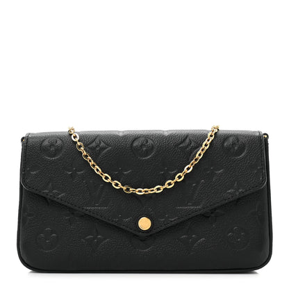 Louis Vuitton Empreinte Pochette Felicie Chain Wallet Black 2 of 11