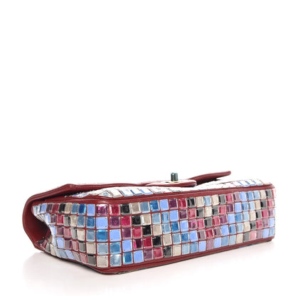 Chanel Lambskin Mosaic Medium Flap Red Multicolor 5 of 8