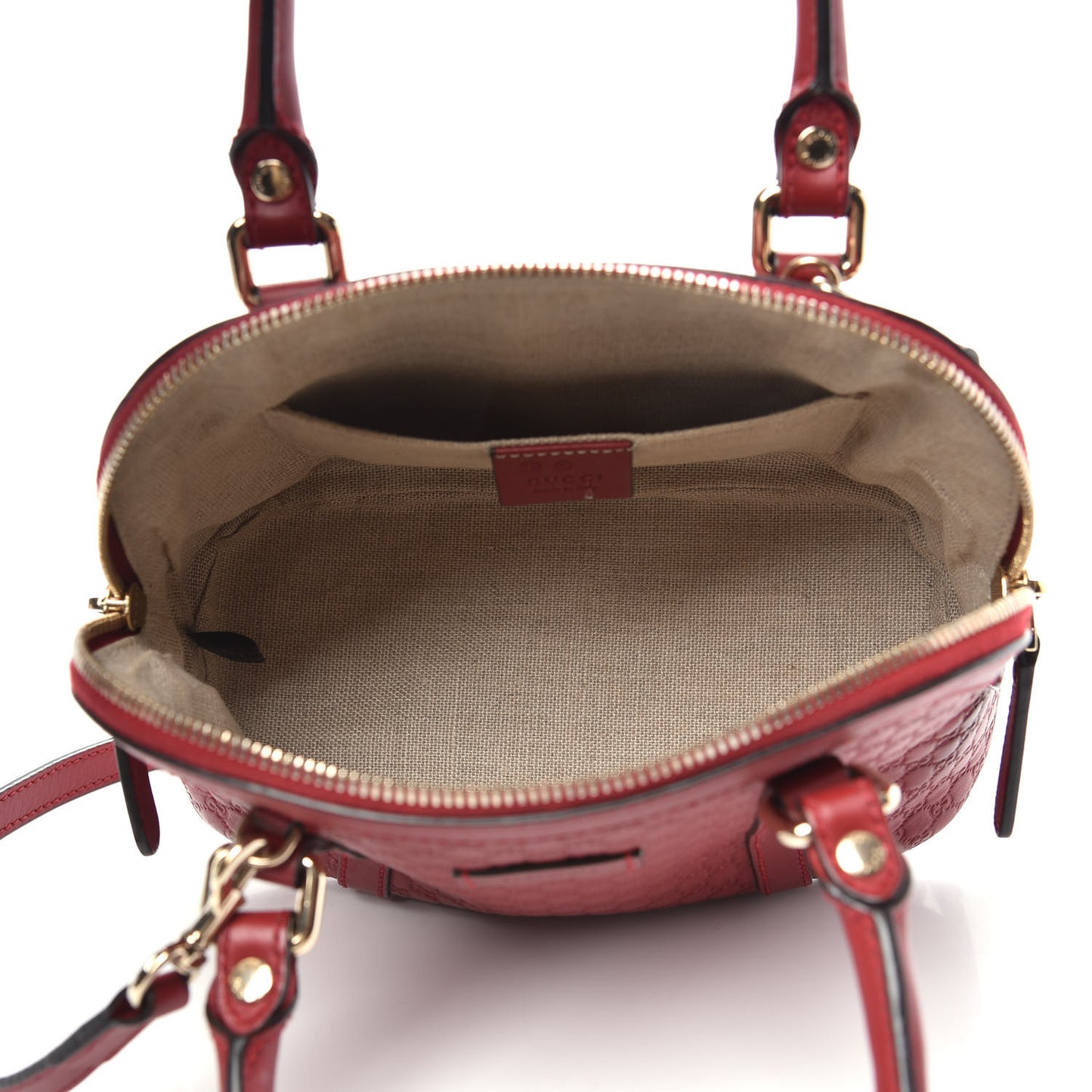 Soft Microguccissima Mini Dome Bag Rosso