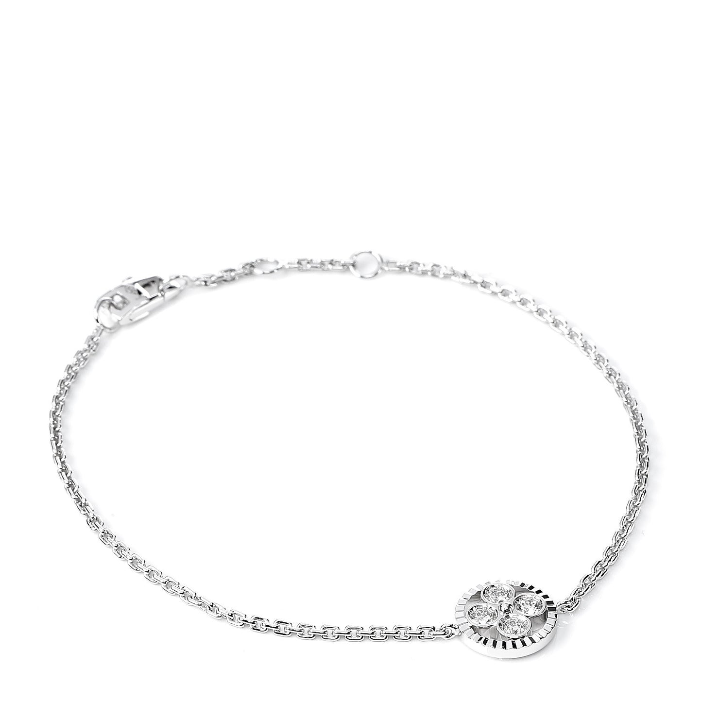 18K White Gold Diamond Blossom BB Bracelet