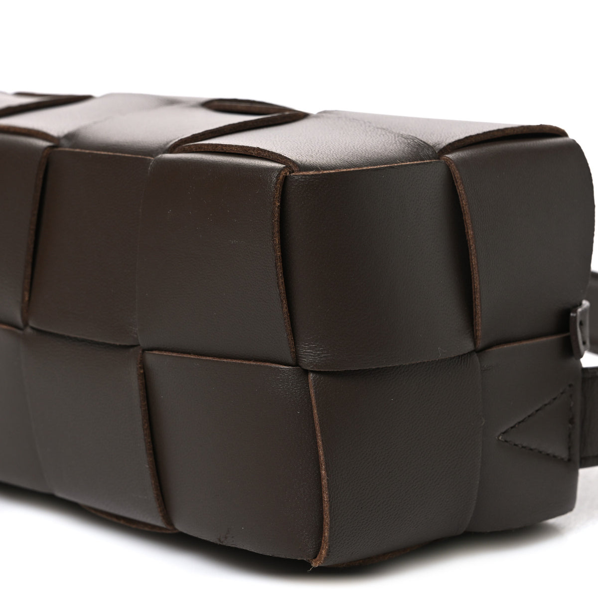 Lambskin Maxi Intrecciato Small Brick Cassette Bag Light Brown