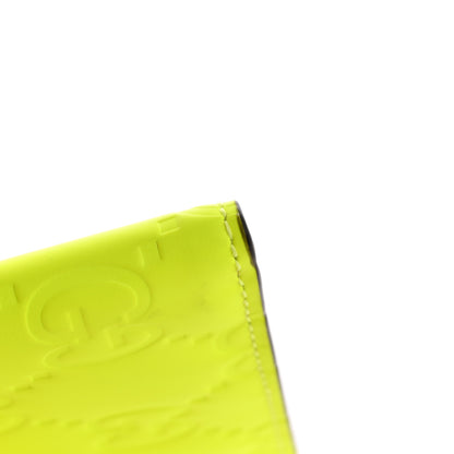 Gucci Rubber Effect GG Embossed Bi-Fold Wallet Fluorescent Yellow 8 of 9