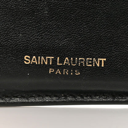 Saint Laurent Calfskin 5 Fragments Zip Pouch Card Holder Black 7 of 17