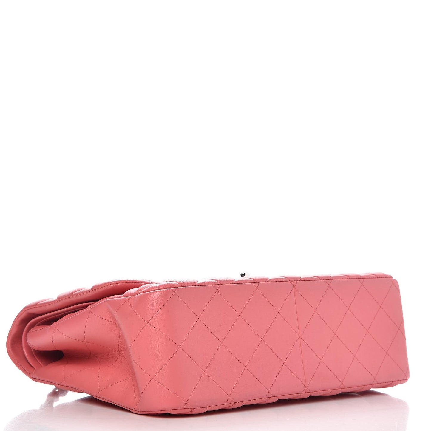 Lambskin Quilted Jumbo Double Flap Pink