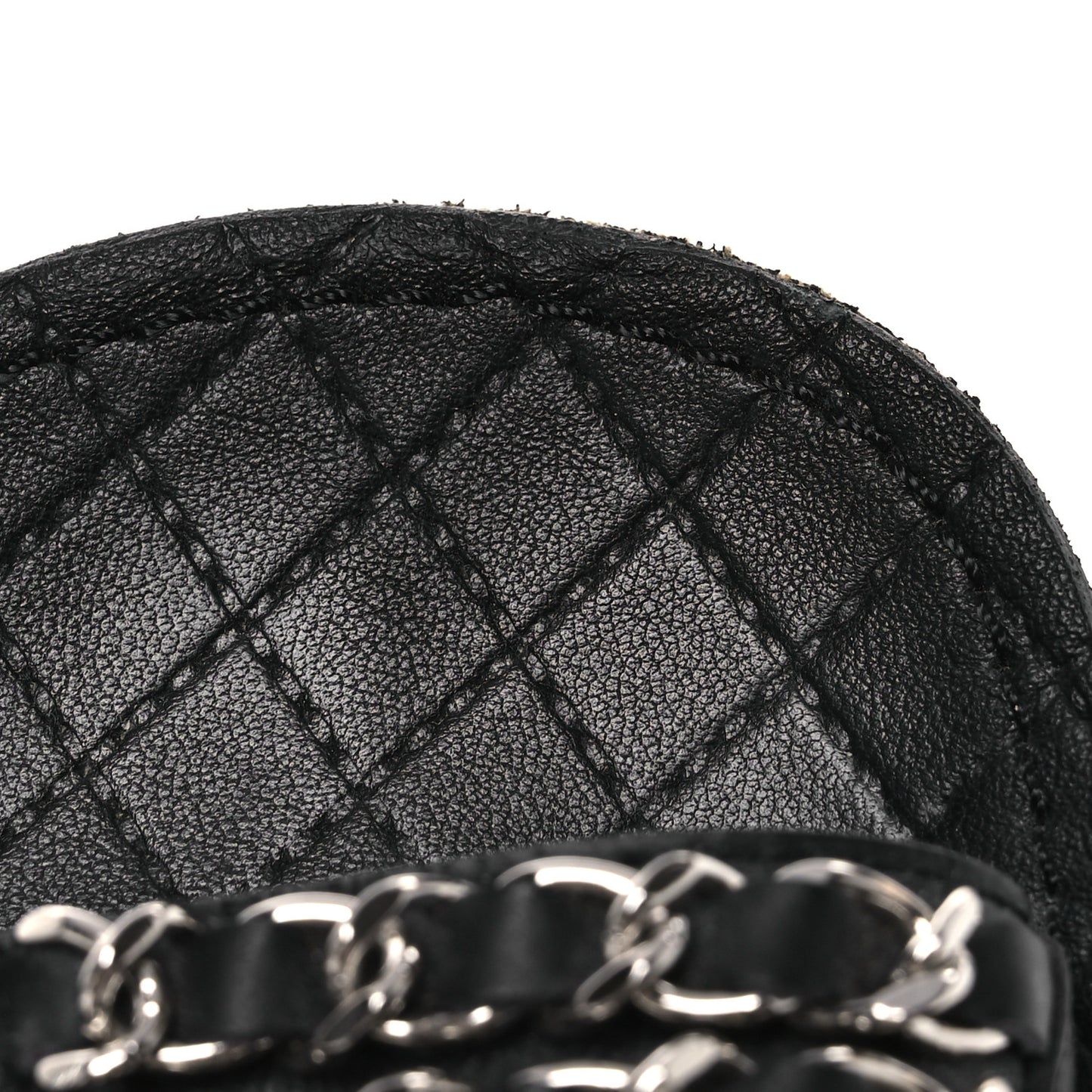 Lambskin Chain Sandals 35 Black
