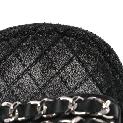 Chanel Lambskin Chain Sandals 35 Black 10 of 15