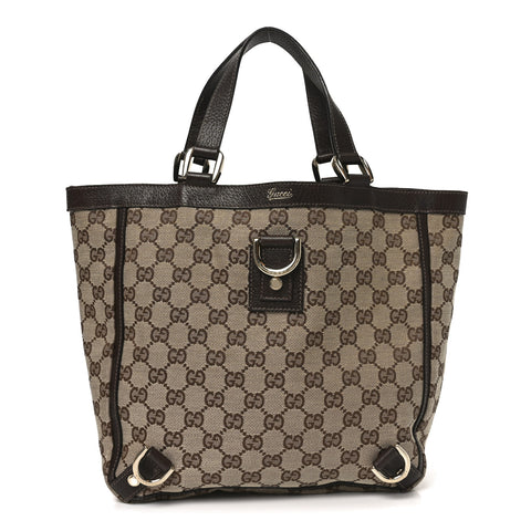 Monogram Small Gold D Ring Tote Brown