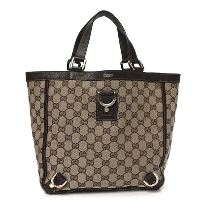 Gucci Monogram Small Gold D Ring Tote Brown 1 of 10