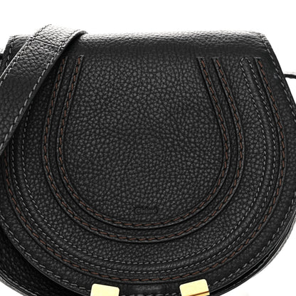 Chloe Grained Calfskin Small Marcie Saddle Bag Black 7 of 9