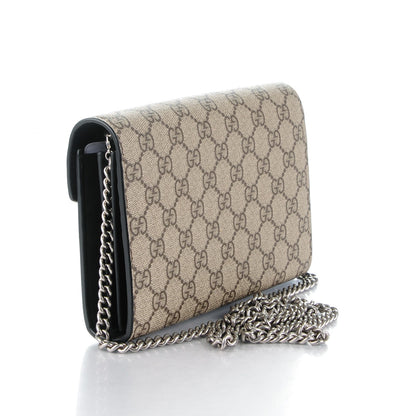 Gucci GG Supreme Monogram Mini Dionysus Chain Wallet Beige Black 3 of 7