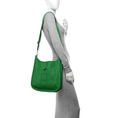Hermes Taurillon Clemence Evelyne III GM Bambou 2 of 10