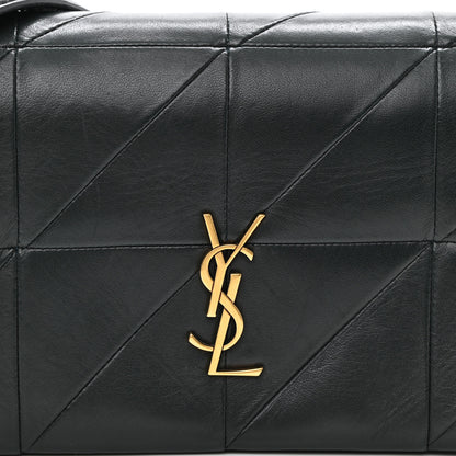 Saint Laurent Lambskin Patchwork Monogram Medium Jamie Baguette Dark Green 11 of 11
