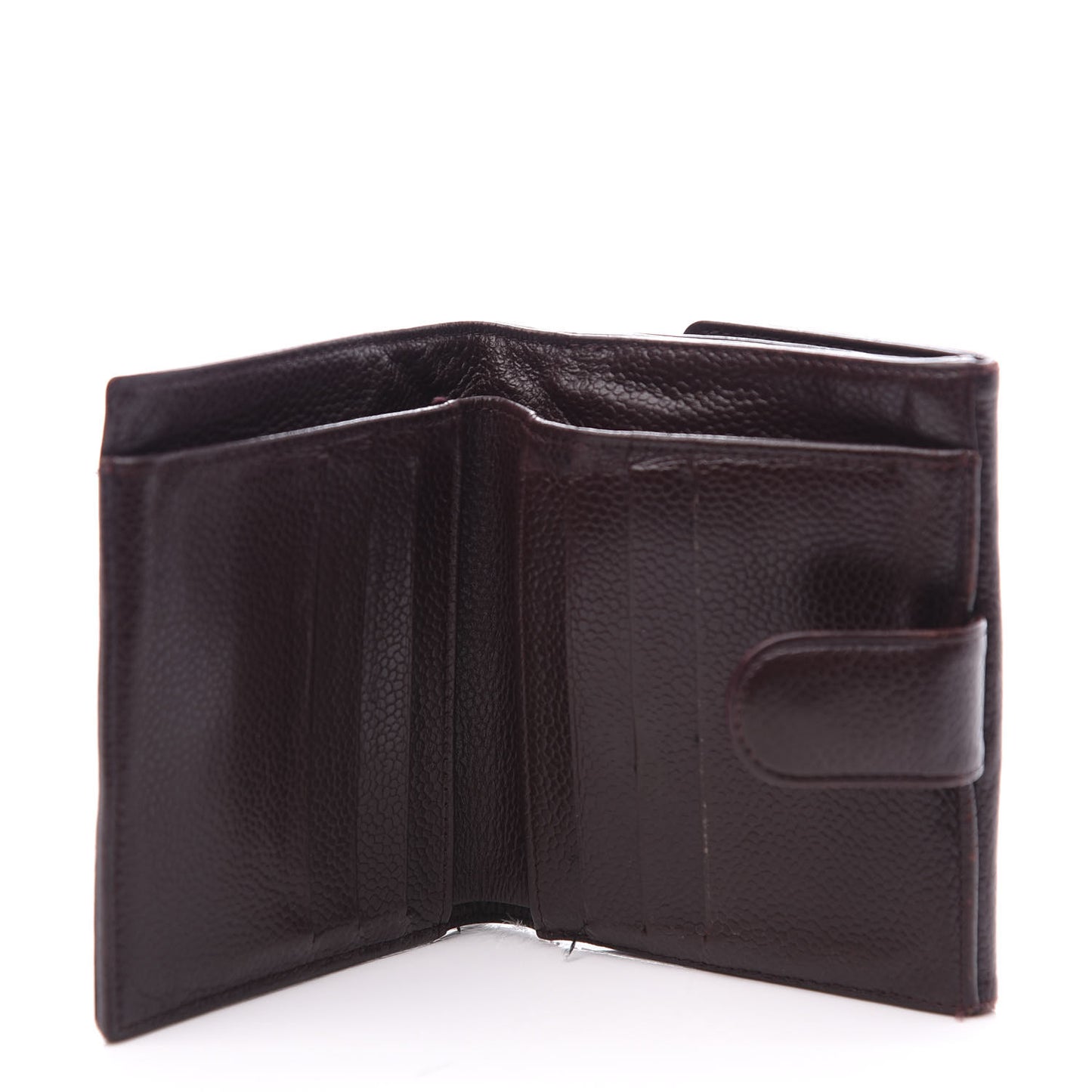 Caviar Timeless CC Compact Flap Wallet Burgundy