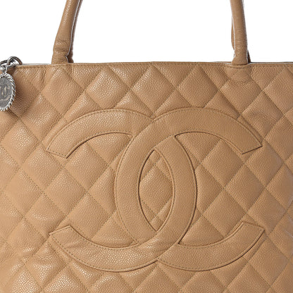 Chanel Caviar Quilted Medallion Tote Beige 13 of 13