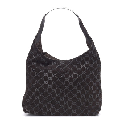 Gucci Suede Monogram Hobo Dark Brown 1 of 12