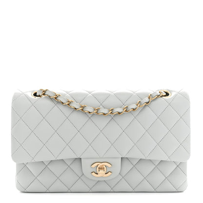 Chanel Lambskin Quilted Medium Double Flap Light Blue 1 of 12