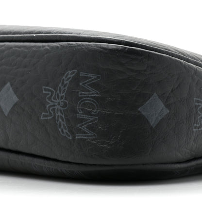 MCM Visetos Aren Essential Multi Pochette Black White Cognac 9 of 10
