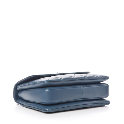 FASHIONPHILE CHANELLambskinQuiltedSmallTrendyCCFlapDualHandleBagBlue 4 of 15