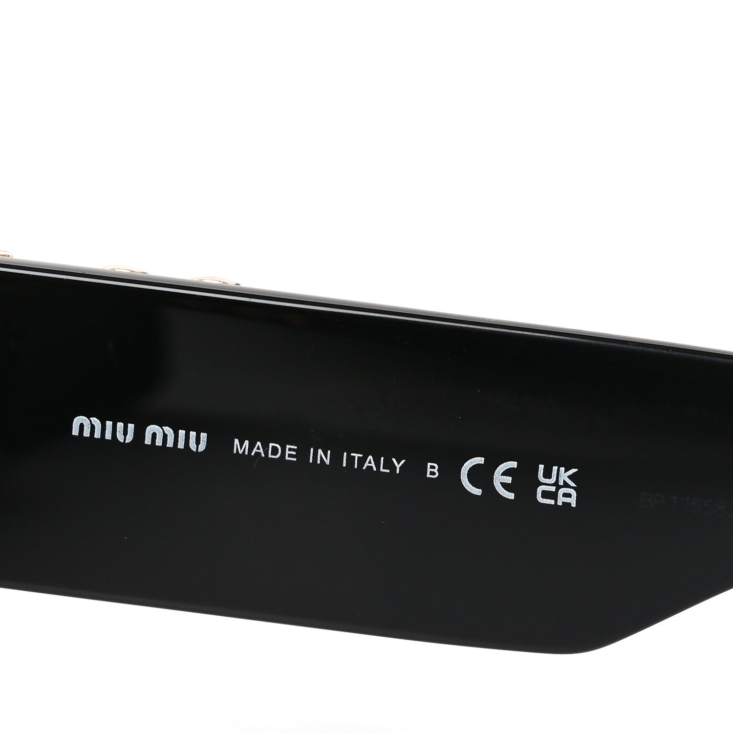 Miu Miu Acetate Rectangle Sunglasses SMU 09W Black 5 of 7