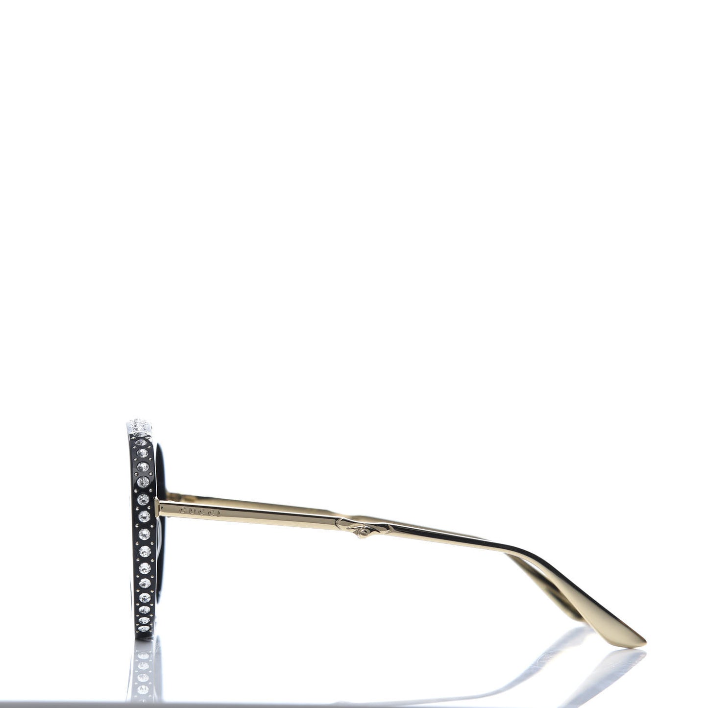 Acetate Crystal Foldable Aviator Sunglasses GG0307S Black