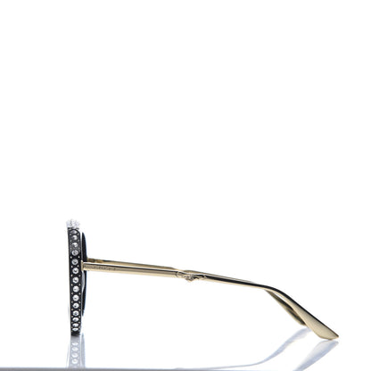 Gucci Acetate Crystal Foldable Aviator Sunglasses GG0307S Black 3 of 9
