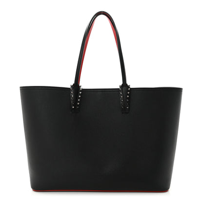 Christian Louboutin Calfskin Spikes East West Cabata Tote Black 1 of 12