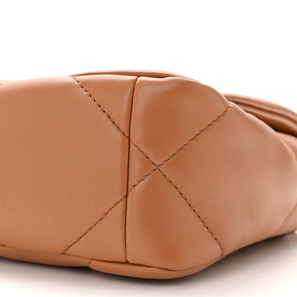 Chanel Lambskin Quilted Medium Chanel 19 Flap Brown 10 of 11