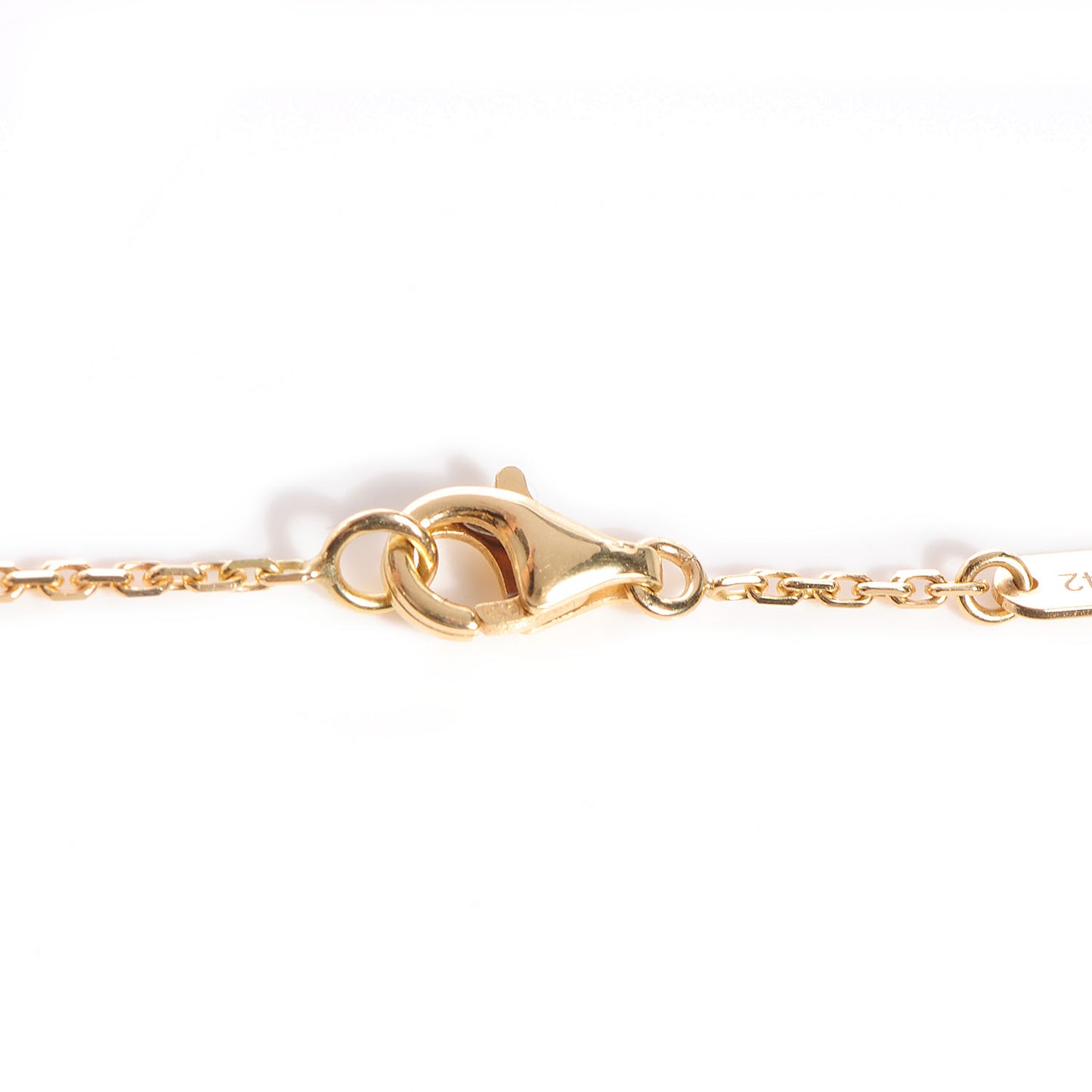 18K Yellow Gold Mother of Pearl Vintage Alhambra Pendant Necklace