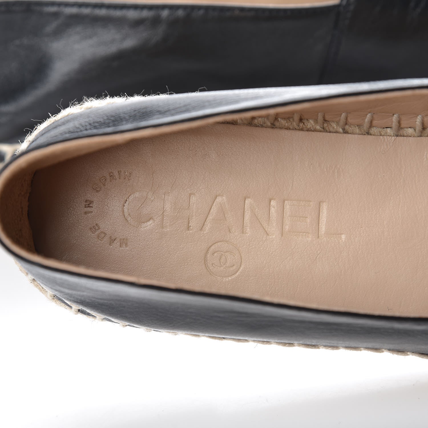 Chanel Lambskin CC Espadrilles 37 Black 6 of 9