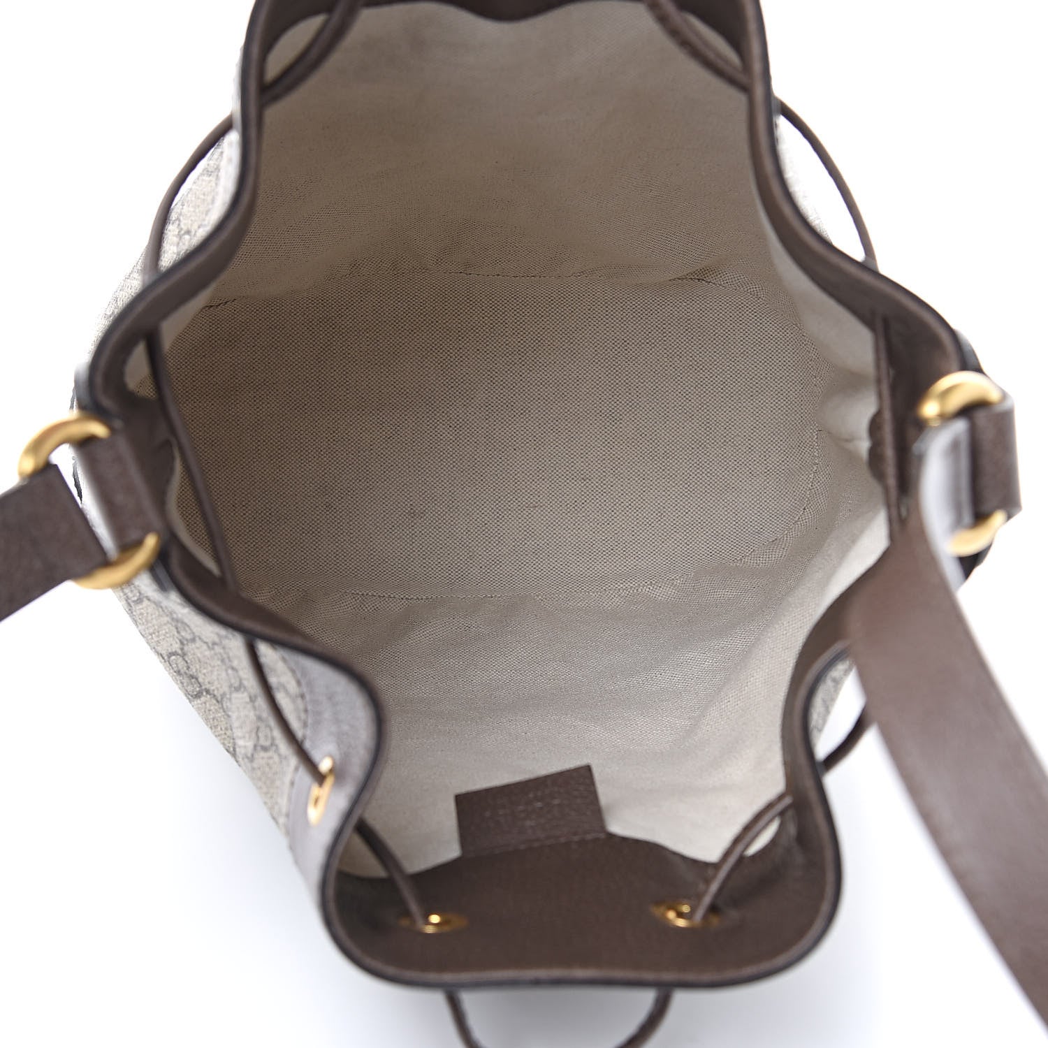 Gucci GG Supreme Monogram Web Ophidia Bucket Bag Brown 7 of 10