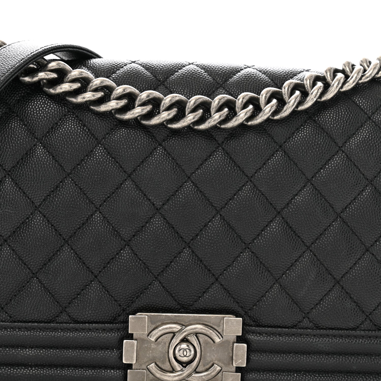 Chanel Caviar Quilted Medium Boy Flap Black 8 of 13