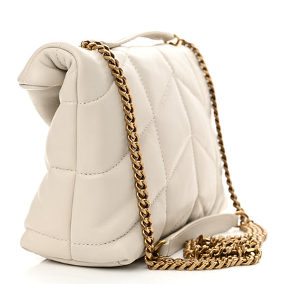 Saint Laurent Lambskin Quilted Toy Loulou Puffer Monogram Chain Satchel Crema Soft 3 of 11