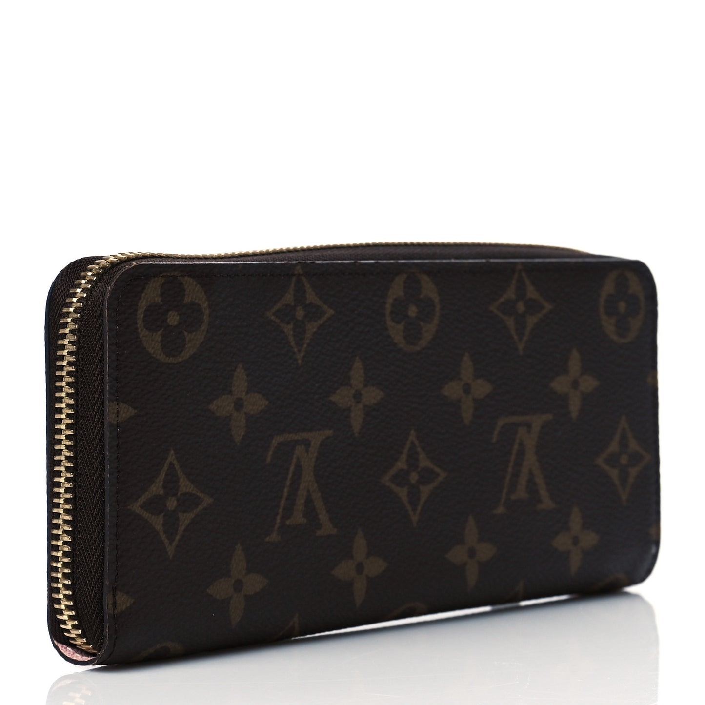 Monogram Clemence Wallet Rose Ballerine