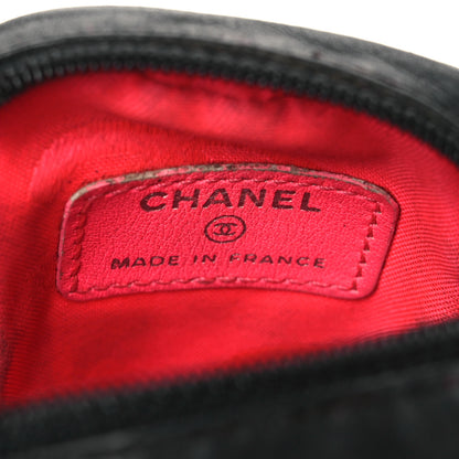 Chanel Calfskin Quilted Cambon Zip Around Cosmetic Pouch Black 6 of 11