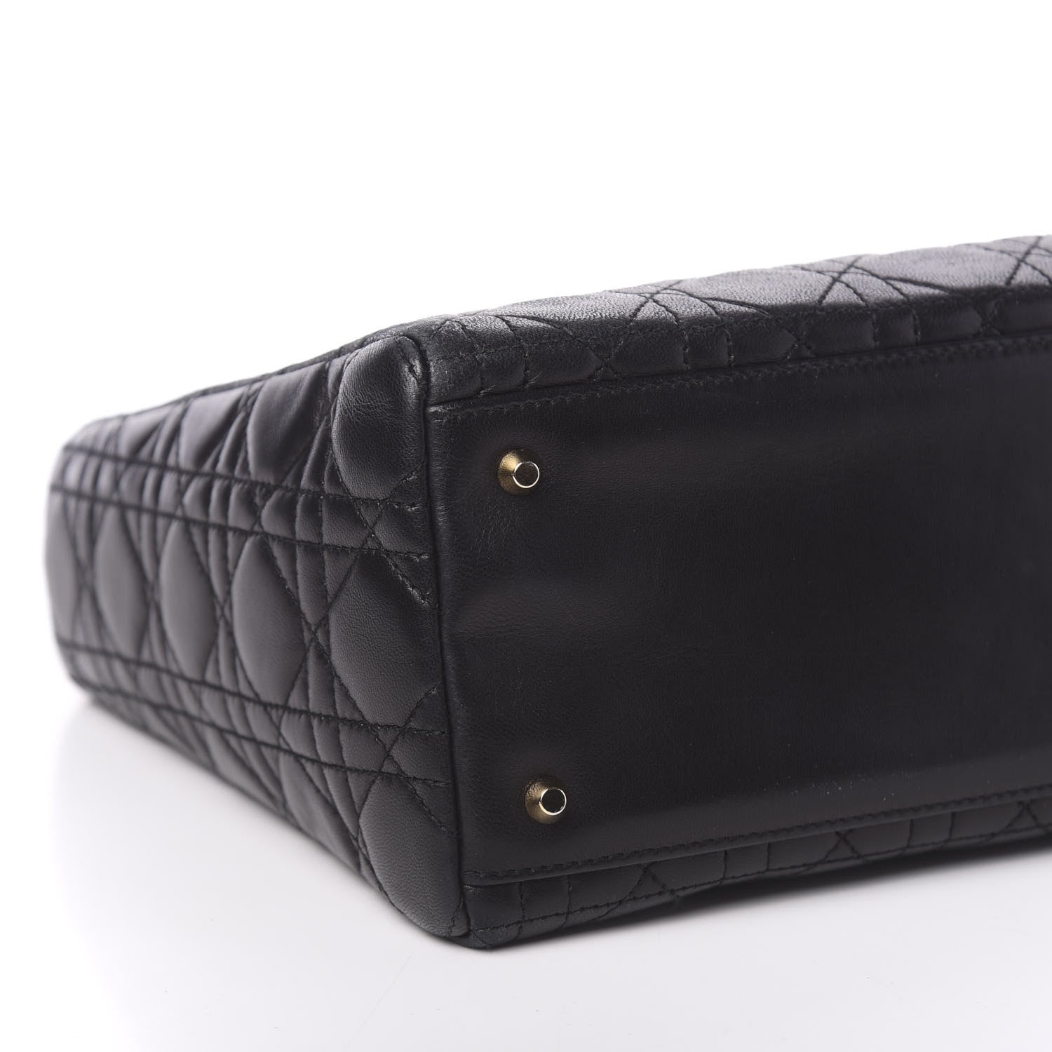 Christian Dior Lambskin Cannage Medium Lady Dior Black 7 of 9