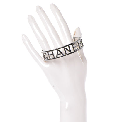 Chanel Metal Logo Cuff Gold 2 of 3