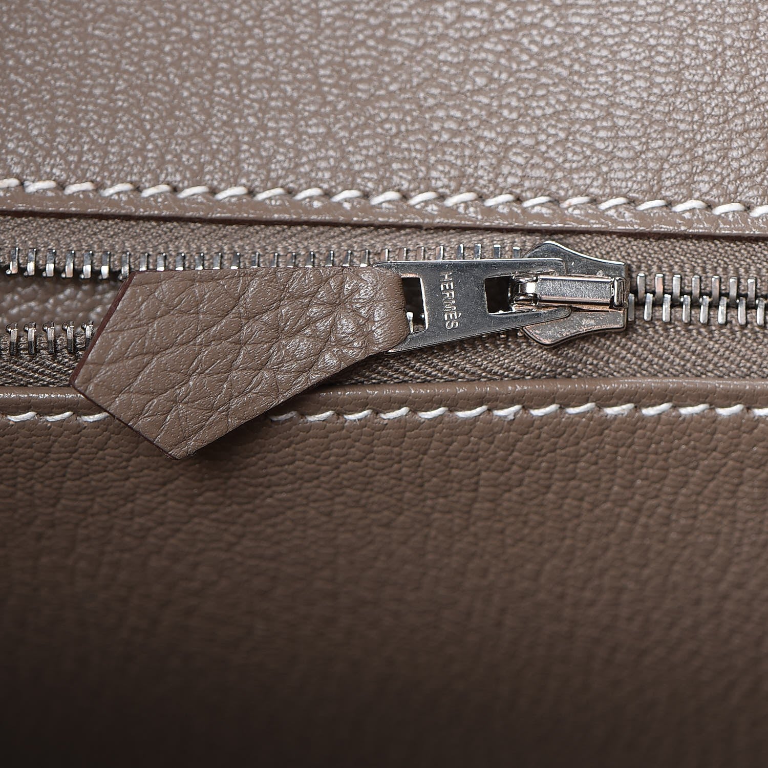 Hermes Taurillon Clemence Birkin 35 Etoupe 12 of 36
