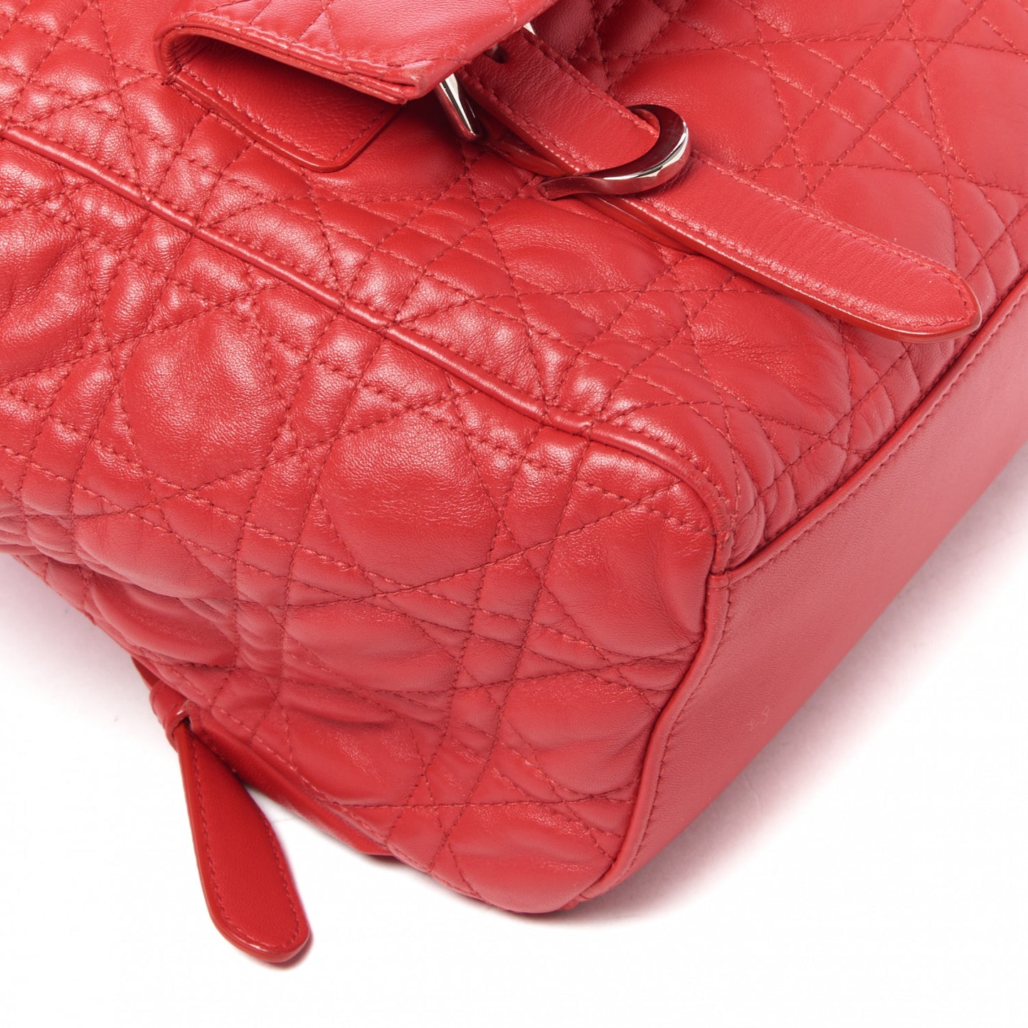 Lambskin Cannage Large Stardust Backpack Red