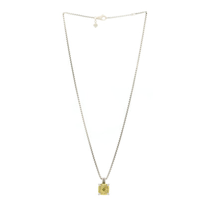 David Yurman Sterling Silver Diamond Lemon Citrine 11mm Chatelaine Pendant Necklace 3 of 6