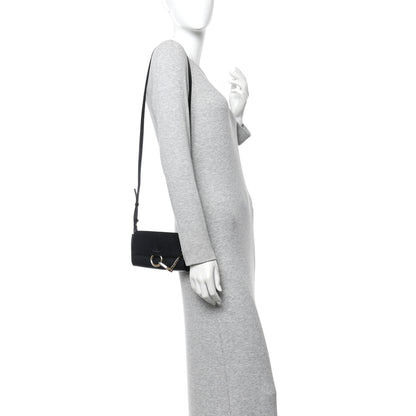Chloe Suede Calfskin Mini Faye Shoulder Bag Black 2 of 11