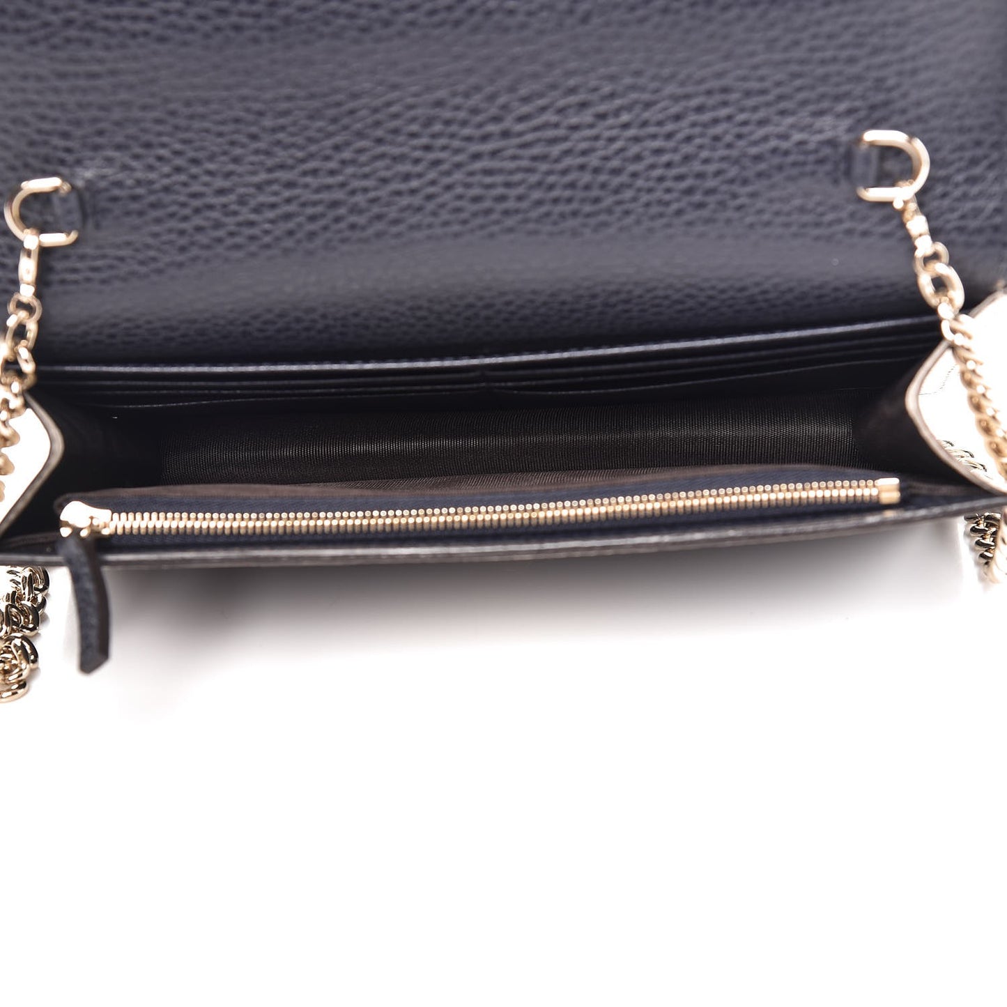 Dollar Calfskin Soho Wallet On Chain Hibiscus Red Mystic White Blue