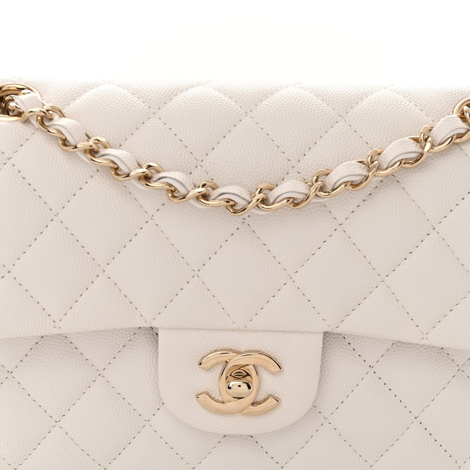 Chanel Caviar Quilted Small Double Flap White 8 of 11