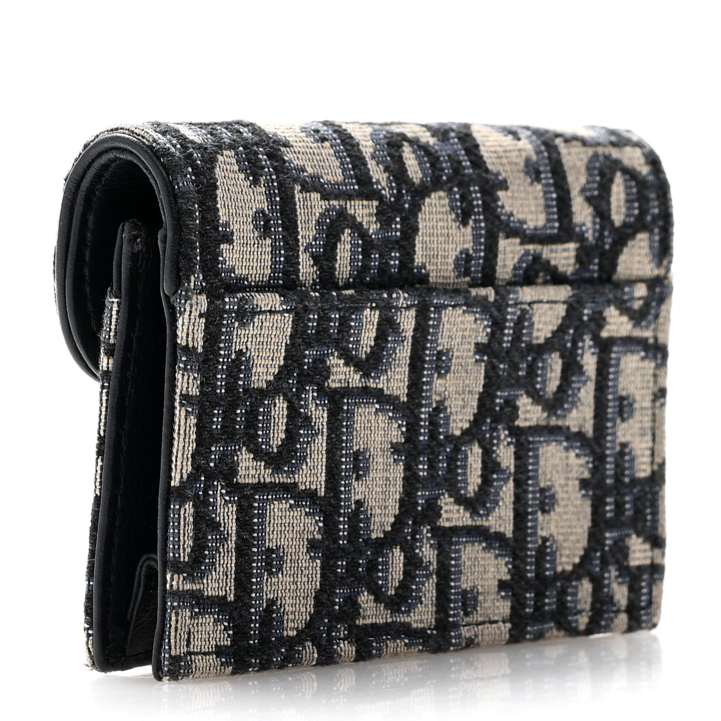 Oblique Saddle Card Holder Blue