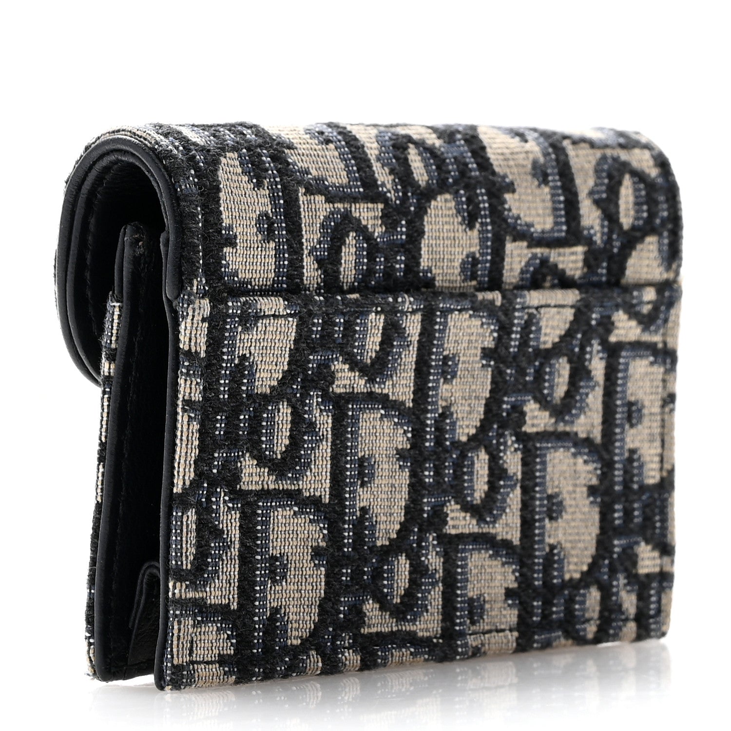 Christian Dior Oblique Saddle Card Holder Blue 3 of 8