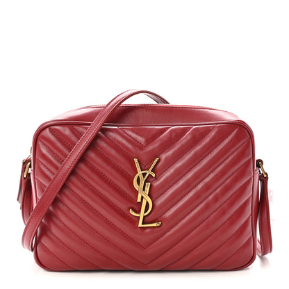 Saint Laurent Calfskin Matelasse Monogram Lou Camera Bag Opyum Red 1 of 10